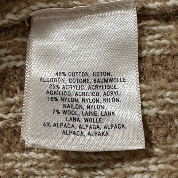 Anthropologie SLEEPING ON SNOW Oullins Jacquard Vest Duster Sweater Sz M/L - Picture 8 of 8